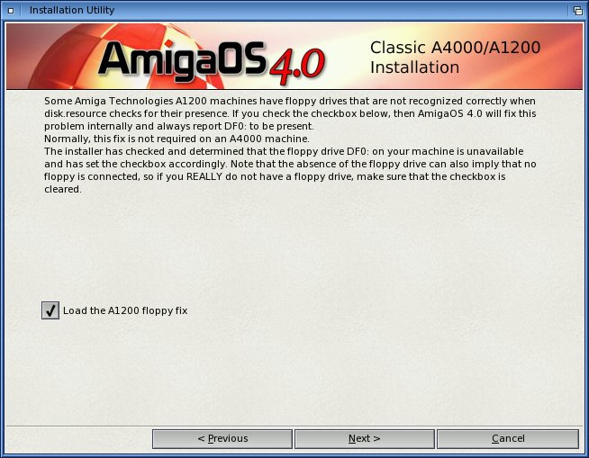 Installation AmigaOS 4 Classic