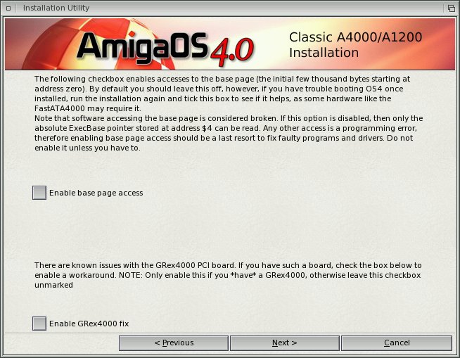 Installation AmigaOS 4 Classic