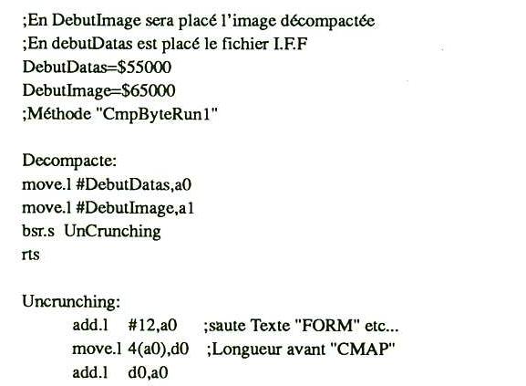 Compactage de donnes sur Amiga