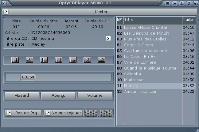 OptyCDPlayer Lecteur