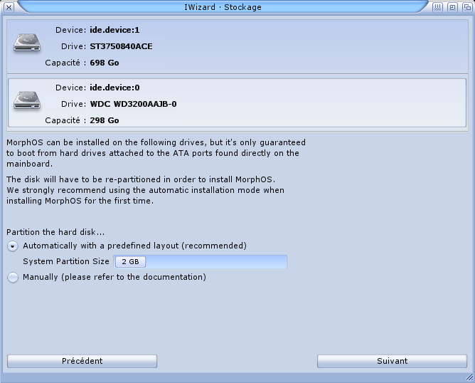 Installation MorphOS 3.x
