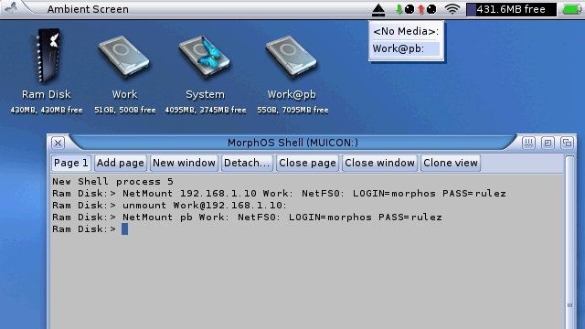 Monter lecteurs rseau sur MorphOS
