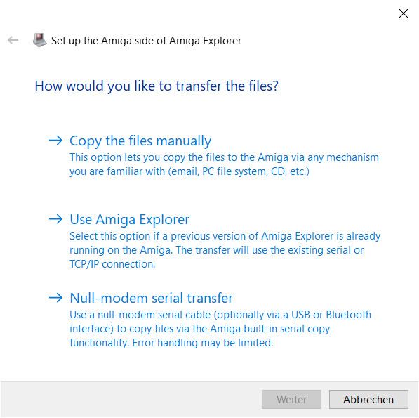 Transfrer des donnes avec Amiga Explorer