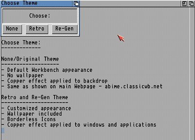 Installation et utilisation de ClassicWB