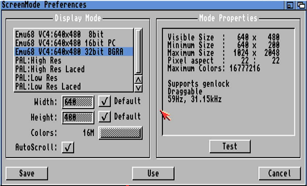 Configuration Emu68