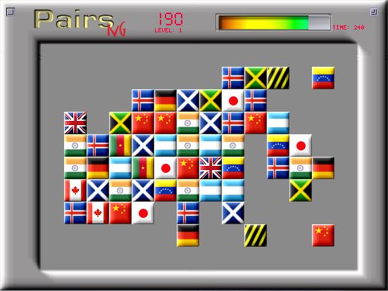 Pairs NG - le niveau facile avec le skin drapeau