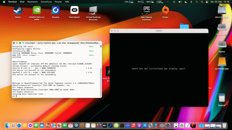 Installation d'AmigaOS 4.1 sur QEMU 8.0.0