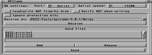Transfert Amiga/Linux avec APCComm