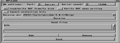Transfert Amiga/Linux avec APCComm