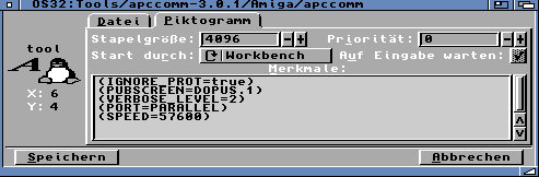 Transfert Amiga/Linux avec APCComm