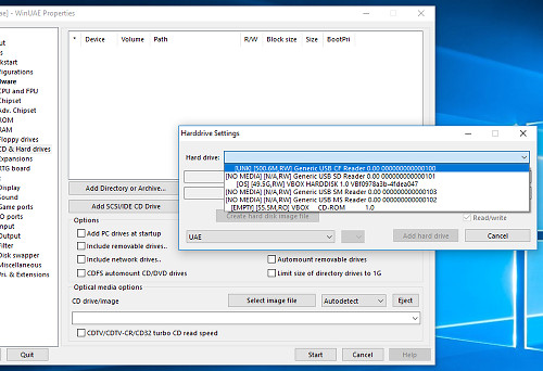 Transfrer des donnes entre un Amiga et un PC (Windows) avec un disque dur ou une carte CF