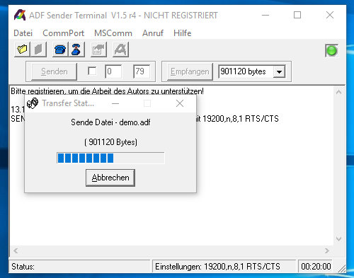 Transfrer des donnes entre un PC et un Amiga avec ADF Sender